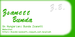 zsanett bunda business card